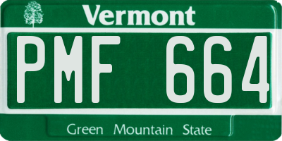VT license plate PMF664