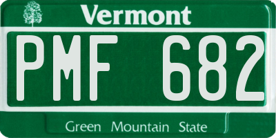 VT license plate PMF682
