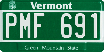 VT license plate PMF691