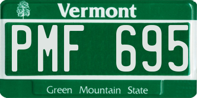VT license plate PMF695