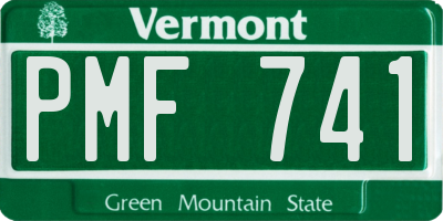VT license plate PMF741