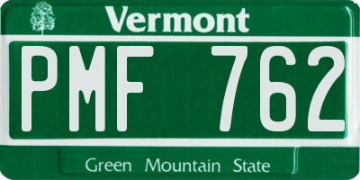VT license plate PMF762