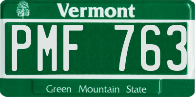 VT license plate PMF763