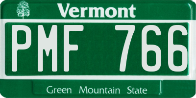 VT license plate PMF766
