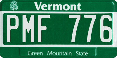 VT license plate PMF776
