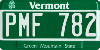 VT license plate PMF782