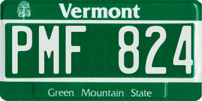 VT license plate PMF824