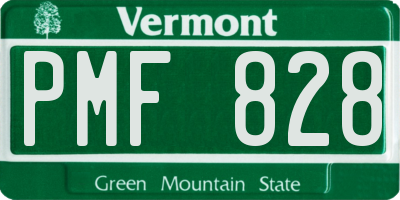 VT license plate PMF828