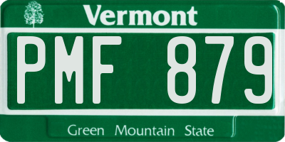 VT license plate PMF879