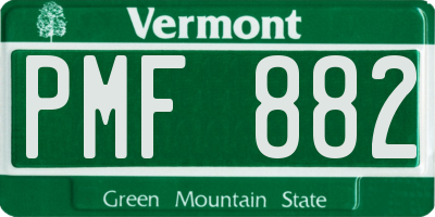 VT license plate PMF882