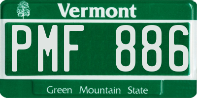 VT license plate PMF886