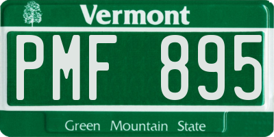VT license plate PMF895