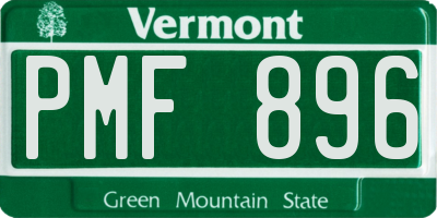 VT license plate PMF896