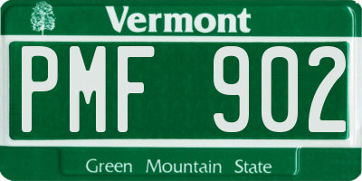 VT license plate PMF902