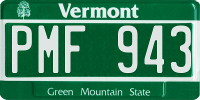 VT license plate PMF943