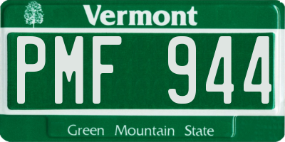 VT license plate PMF944