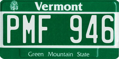 VT license plate PMF946