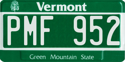 VT license plate PMF952