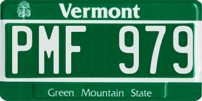 VT license plate PMF979