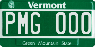 VT license plate PMG000