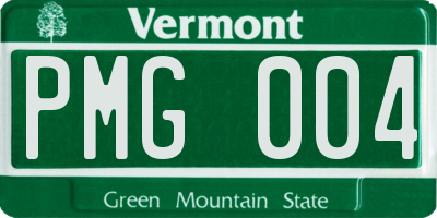 VT license plate PMG004