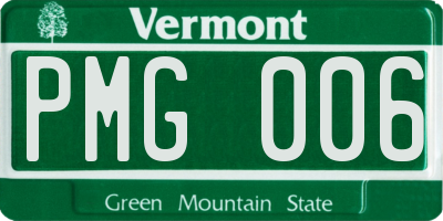 VT license plate PMG006