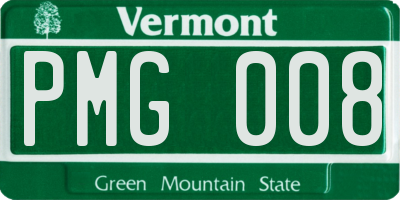VT license plate PMG008