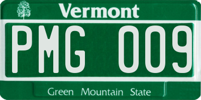 VT license plate PMG009