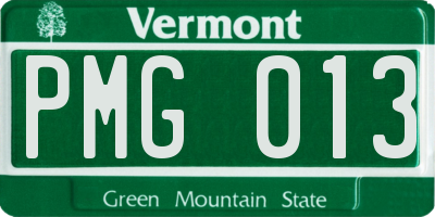 VT license plate PMG013
