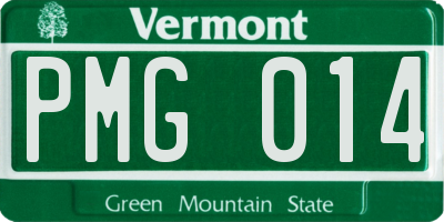 VT license plate PMG014