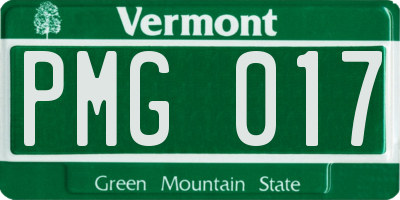VT license plate PMG017