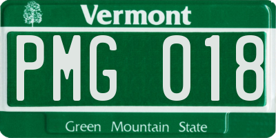 VT license plate PMG018