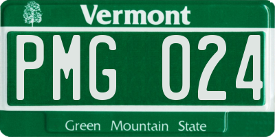 VT license plate PMG024