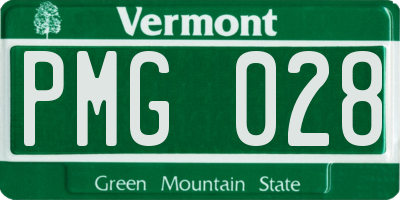 VT license plate PMG028