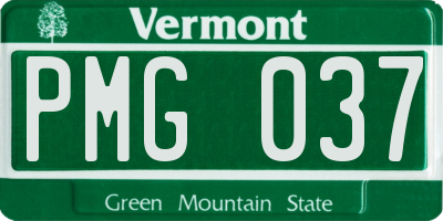 VT license plate PMG037