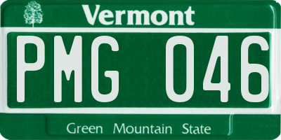 VT license plate PMG046