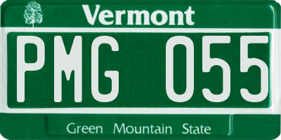 VT license plate PMG055