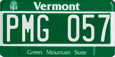 VT license plate PMG057