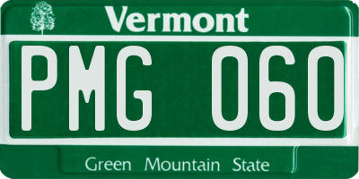 VT license plate PMG060