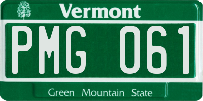 VT license plate PMG061