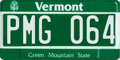 VT license plate PMG064