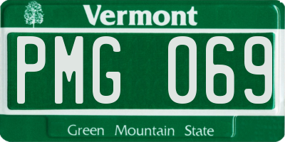 VT license plate PMG069