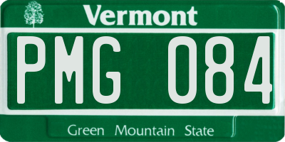 VT license plate PMG084