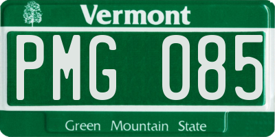 VT license plate PMG085