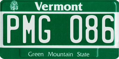 VT license plate PMG086