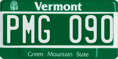 VT license plate PMG090
