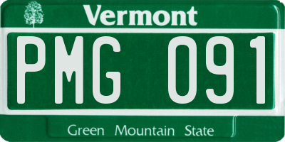 VT license plate PMG091