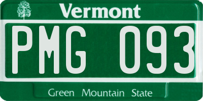 VT license plate PMG093
