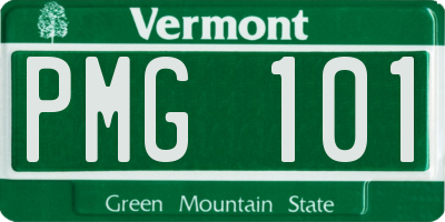 VT license plate PMG101