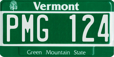 VT license plate PMG124